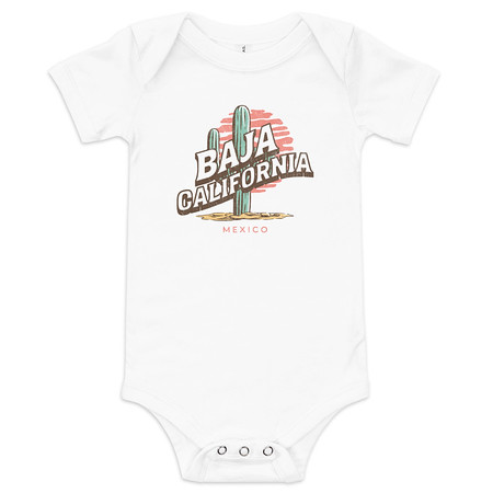 [ID: 308-G132] Baja Cali Mexico Baby Short Sleeve One Piece