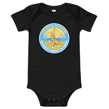 [ID: 308-G135] Banana project _-) Baby Short Sleeve One Piece