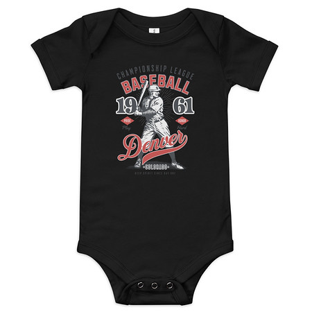 [ID: 308-G140] Baseball Championship League - University Sports Team Baby Short Sleeve One Piece