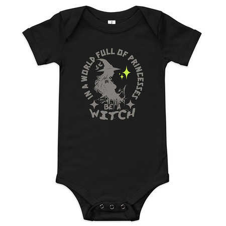 [ID: 308-G153] Be A Witch Baby Short Sleeve One Piece