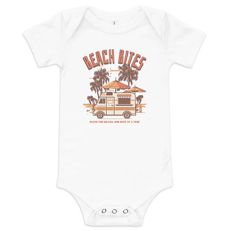 [ID: 308-G162] Beach Bites Baby Short Sleeve One Piece