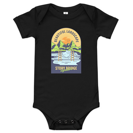 [ID: 308-G172] Beautiful Landscape - Outdoor Baby Short Sleeve One Piece