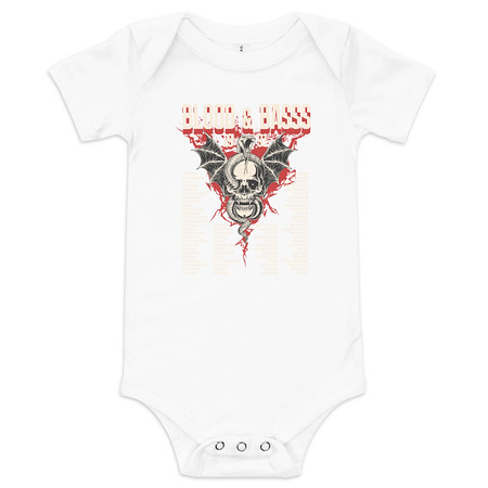 [ID: 308-G236] Blood & Basss - Snake and Skull Baby Short Sleeve One Piece