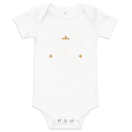 [ID: 308-G242] Blue Scorpion - Wildlife Animal Baby Short Sleeve One Piece