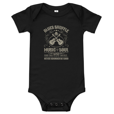 [ID: 308-G243] Blues Music from the Soul - Guitar Baby Short Sleeve One Piece