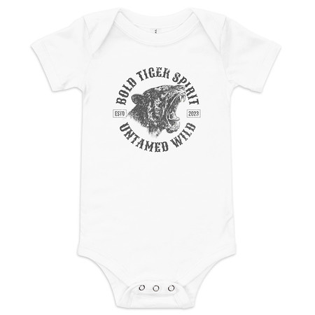 [ID: 308-G249] Bold Tiger Spirit Baby Short Sleeve One Piece