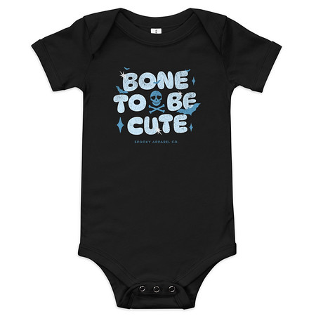[ID: 308-G250] Bone To Be Cute - Halloween Baby Short Sleeve One Piece