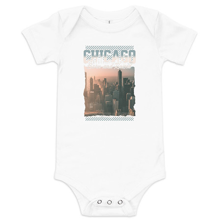 [ID: 308-G257] Born and Raised Baby Short Sleeve One Piece