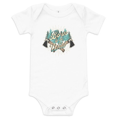 [ID: 308-G262] Born to be Wild (2) Baby Short Sleeve One Piece
