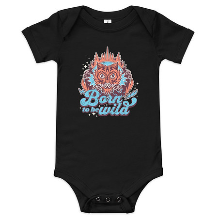 [ID: 308-G263] Born to be Wild - Tiger Baby Short Sleeve One Piece