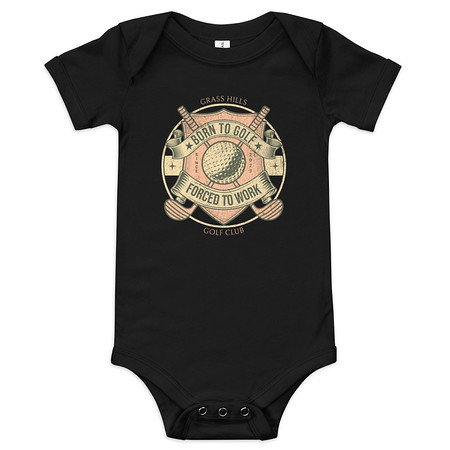 [ID: 308-G266] Born To Golf Baby Short Sleeve One Piece