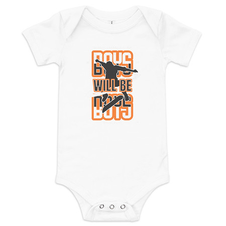 [ID: 308-G279] Boys will be boys Baby Short Sleeve One Piece