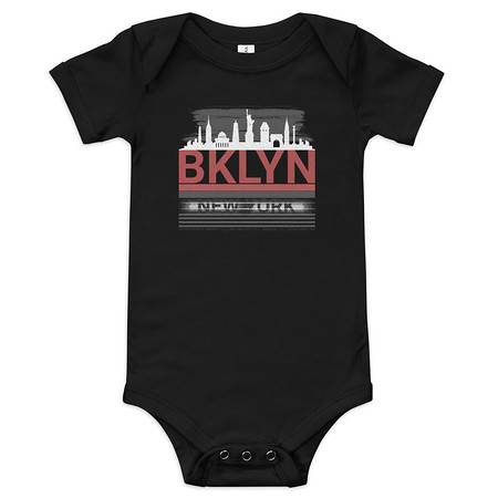 [ID: 308-G289] Brooklyn -New York   Baby Short Sleeve One Piece