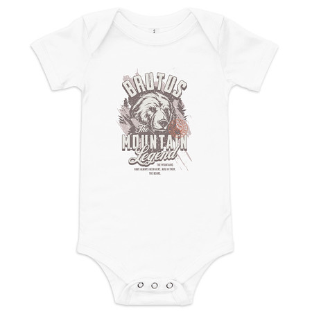 [ID: 308-G292] Brutus Mountain Legend Baby Short Sleeve One Piece