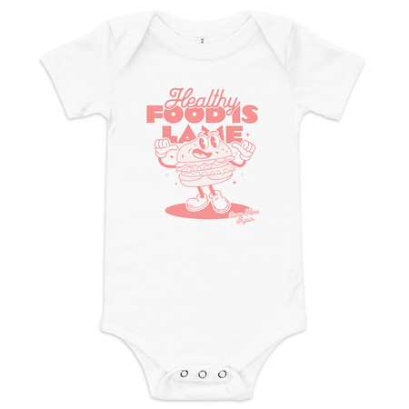 [ID: 308-G296] Burger Mascot Baby Short Sleeve One Piece