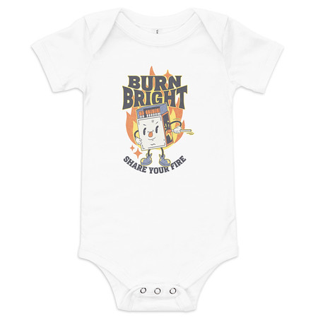 [ID: 308-G297] Burn Bright Baby Short Sleeve One Piece