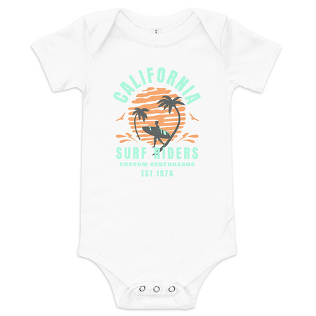 [ID: 308-G317] California Surf Riders - Beach Baby Short Sleeve One Piece