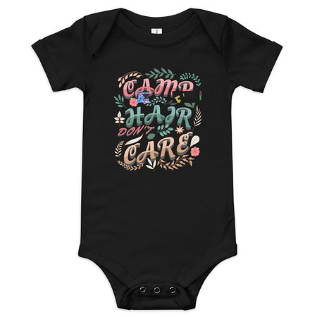 [ID: 308-G321] Camp Hair Don't Care Baby Short Sleeve One Piece