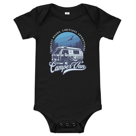 [ID: 308-G323] Campervan Baby Short Sleeve One Piece
