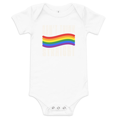 [ID: 308-G329] Can't Think Straight Baby Short Sleeve One Piece