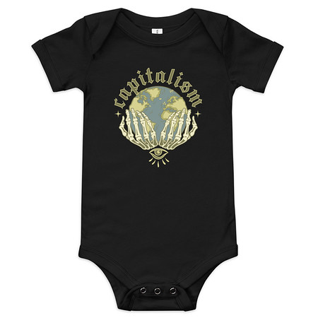 [ID: 308-G333] Capitalism - Earth Baby Short Sleeve One Piece