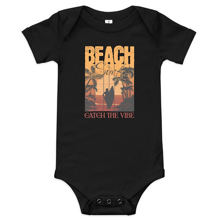 [ID: 308-G342] Catch the Vibe Baby Short Sleeve One Piece