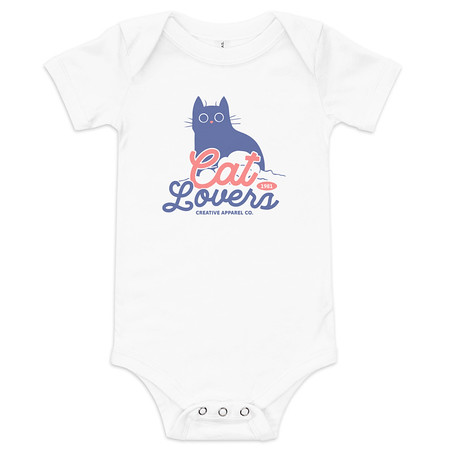 [ID: 308-G347] Cats Lovers Baby Short Sleeve One Piece