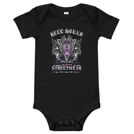 [ID: 308-G354] Cerberus Hell Hound Streetwear - Dark Aesthetic Baby Short Sleeve One Piece