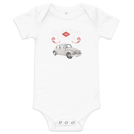 [ID: 308-G382] Classic Cars Baby Short Sleeve One Piece