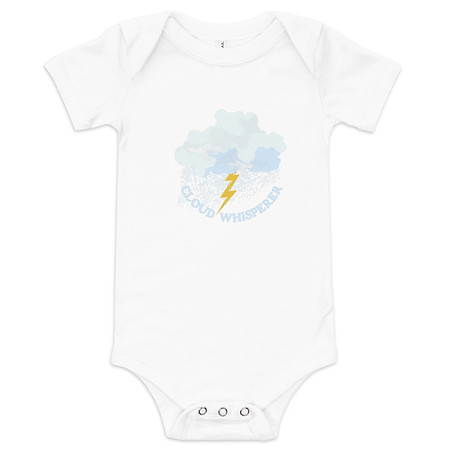 [ID: 308-G387] Cloud Whisperer - Rainy Weather Baby Short Sleeve One Piece