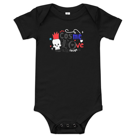 [ID: 308-G424] Cosmic Love Baby Short Sleeve One Piece