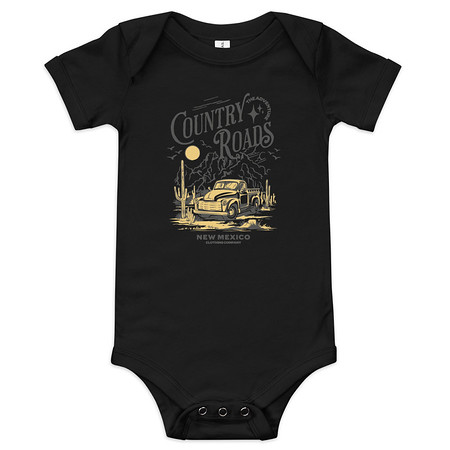 [ID: 308-G427] Country Roads - Wild West Baby Short Sleeve One Piece