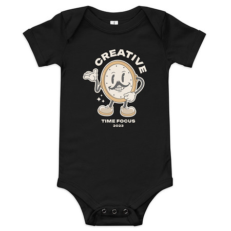 [ID: 308-G433] Creative Time Baby Short Sleeve One Piece