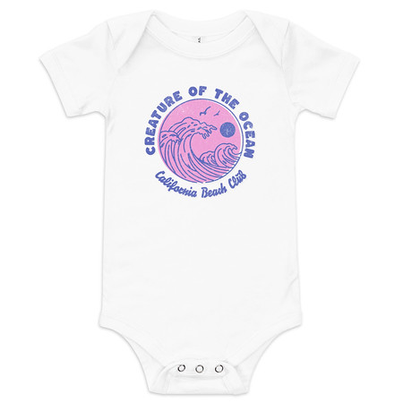 [ID: 308-G435] Creature of the Ocean Baby Short Sleeve One Piece