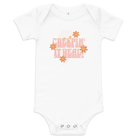 [ID: 308-G436] Creepin' It Real - Halloween Baby Short Sleeve One Piece