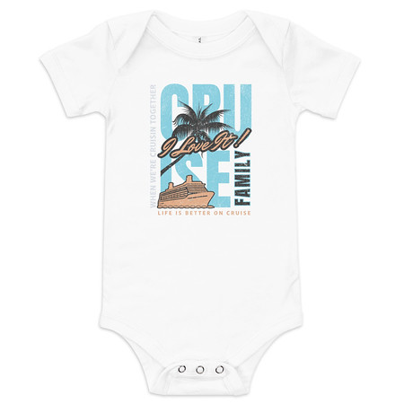 [ID: 308-G440] Cruise Ship Baby Short Sleeve One Piece