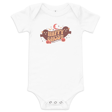 [ID: 308-G452] Cute Happy Ghost Baby Short Sleeve One Piece