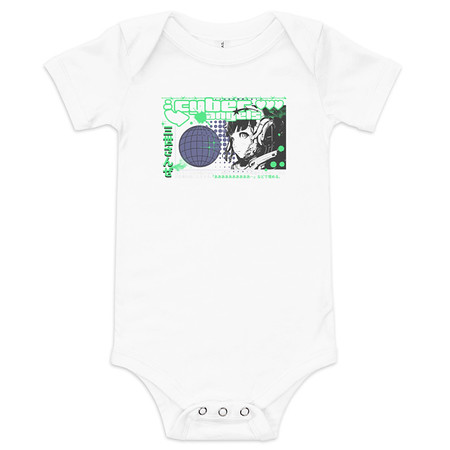 [ID: 308-G455] Cyber Angels - Y2k Girl Anime Baby Short Sleeve One Piece