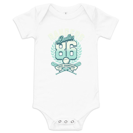 [ID: 308-G464] Dallas Rangers - Old School Sports Baby Short Sleeve One Piece