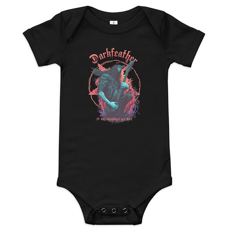 [ID: 308-G468] DARKFEATHER Baby Short Sleeve One Piece