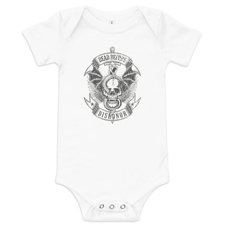 [ID: 308-G472] DEAD BEFORE DISHONOR Baby Short Sleeve One Piece