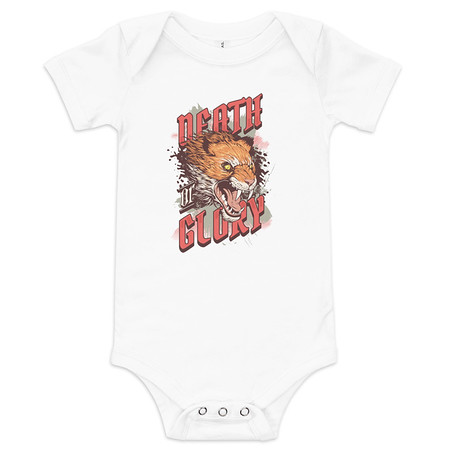 [ID: 308-G479] Death or Glory - Fierce Animal Baby Short Sleeve One Piece