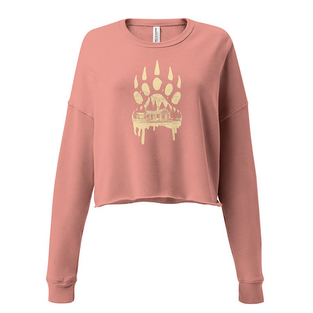 [ID: 316-G14] A Beary Good Home Women's Cropped Sweatshirt