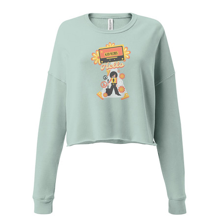 [ID: 316-G39] Alien Records  Women's Cropped Sweatshirt