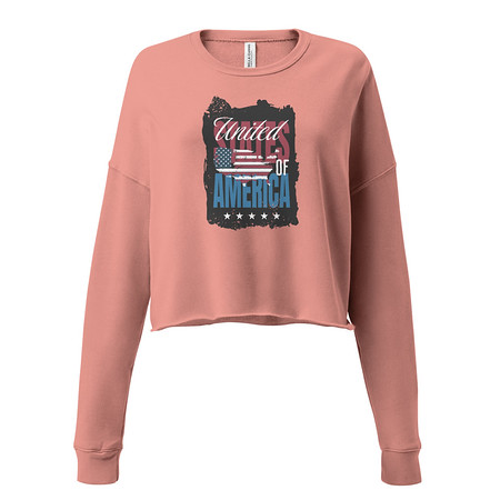 [ID: 316-G59] America (3) Women's Cropped Sweatshirt
