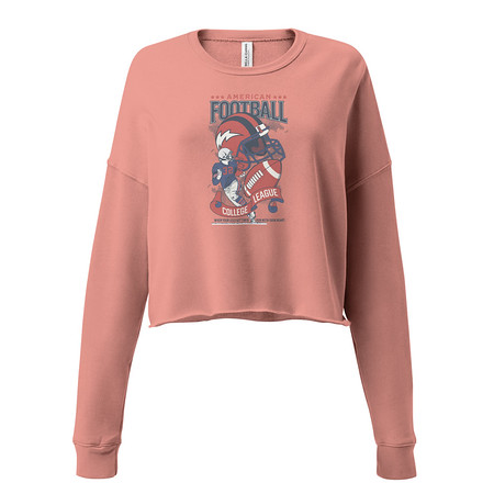 [ID: 316-G68] American Football - Athletic College League Women's Cropped Sweatshirt