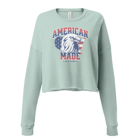 [ID: 316-G76] American Made Women's Cropped Sweatshirt