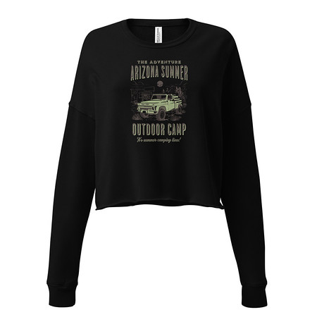 [ID: 316-G100] Arizona Outdoor Camp - Classic Truck Women's Cropped Sweatshirt