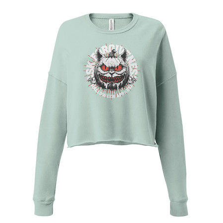 [ID: 316-G104] Ask Forgiveness Women's Cropped Sweatshirt