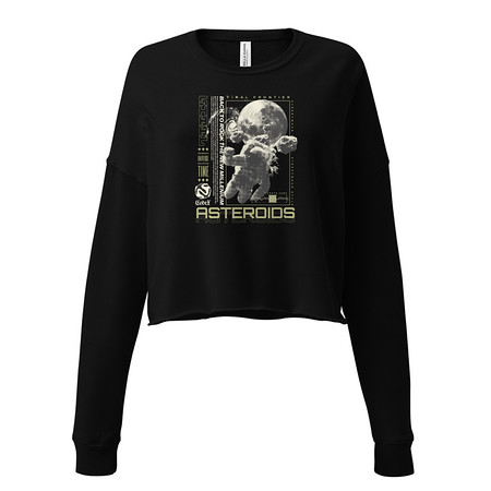 [ID: 316-G106] Asteroids Women's Cropped Sweatshirt